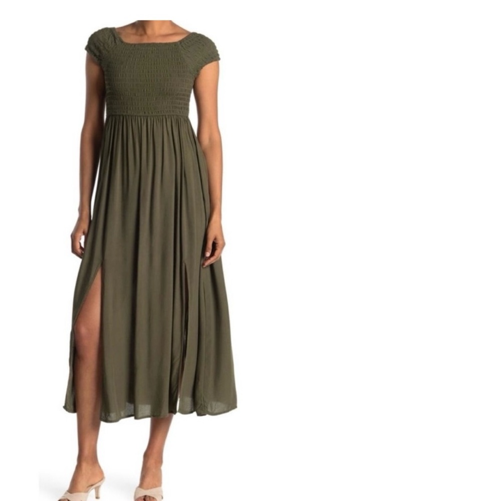 Cotton Emporium Olive Maxi Dress